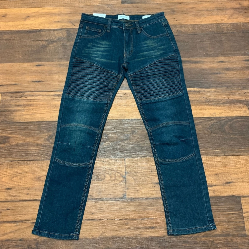 Ring of Fire RUST DARK BLUE WASH Big Boy's Sz 10 Swerve Slim Jeans